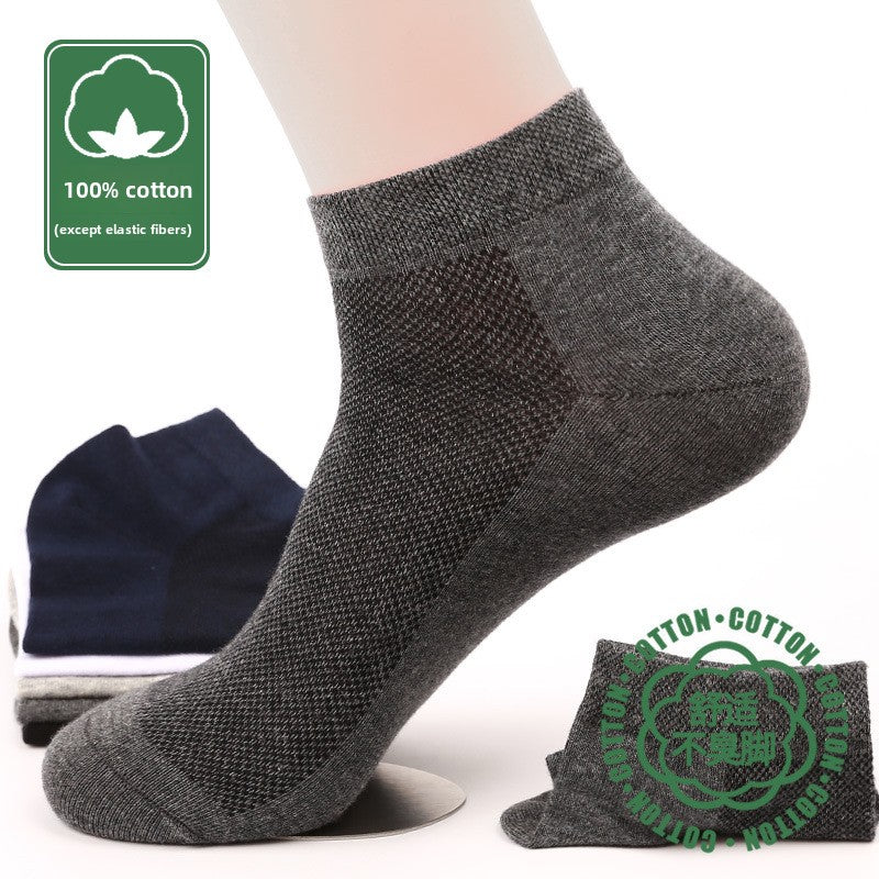 Breathable Cotton Low-Cut Socks
