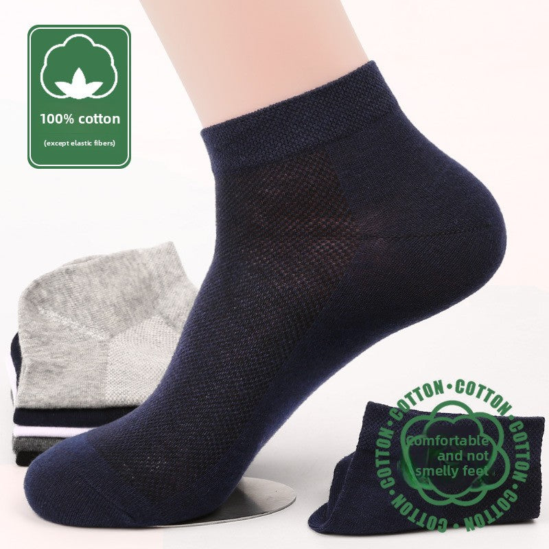Breathable Cotton Low-Cut Socks