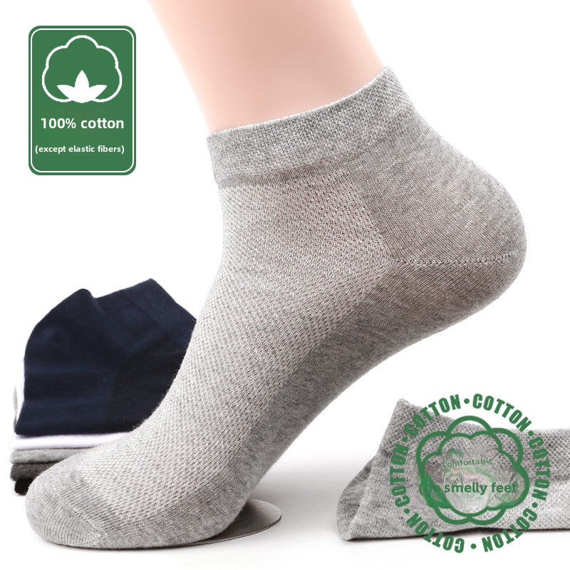 Breathable Cotton Low-Cut Socks