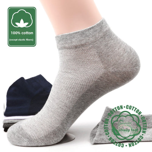 Breathable Cotton Low-Cut Socks